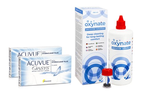 Acuvue Oasys (12 Linsen) + Oxynate Peroxide 380 ml mit Behälter