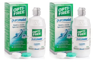 OPTI-FREE PureMoist 2 x 300 ml mit Behälter